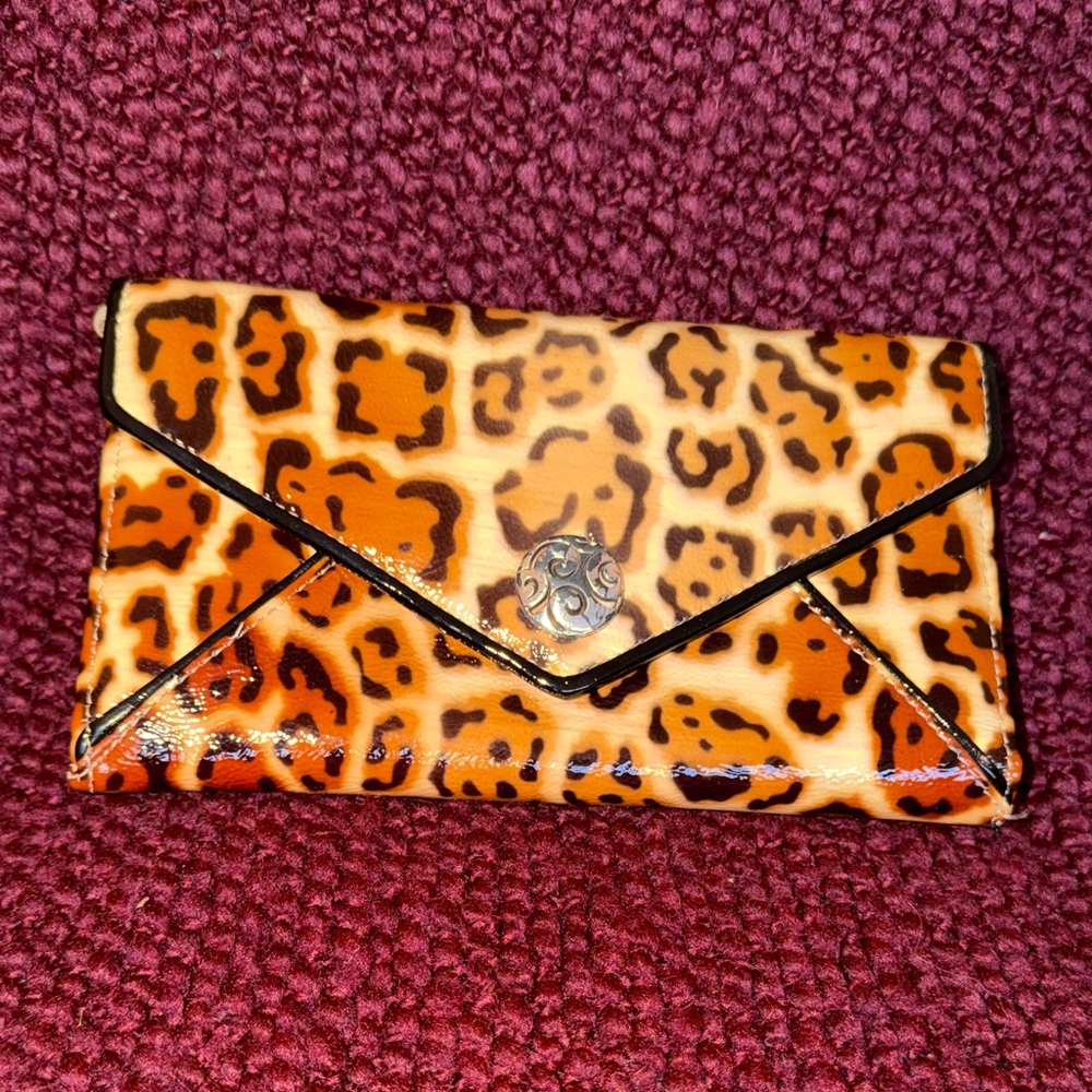 Brighton Orange Leopard Print Clutch